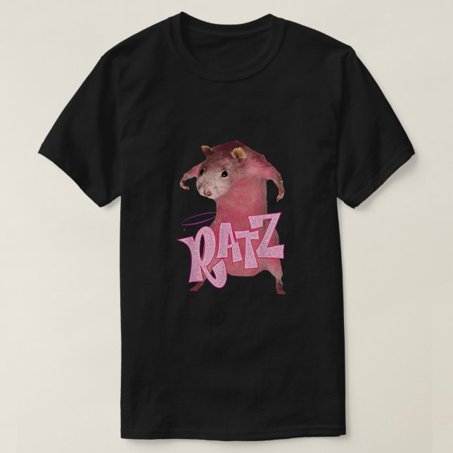 Funny Rat Funny Mouse Ratz Pink Ratz Mouse Meme Pi T-Shirt (Design vorne)
