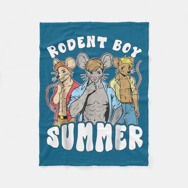 Funny Rat Lover Quote Rodent Boy Summer Cool Vacat Fleecedecke (Vorderseite)