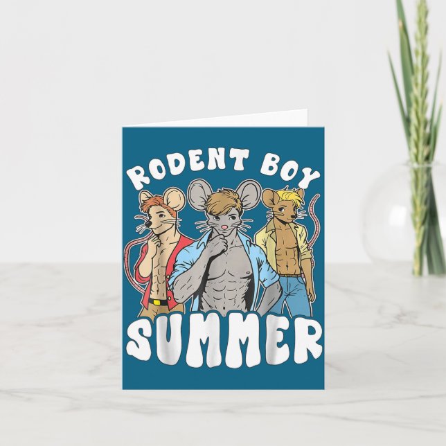 Funny Rat Lover Quote Rodent Boy Summer Cool Vacat Karte (Vorderseite)