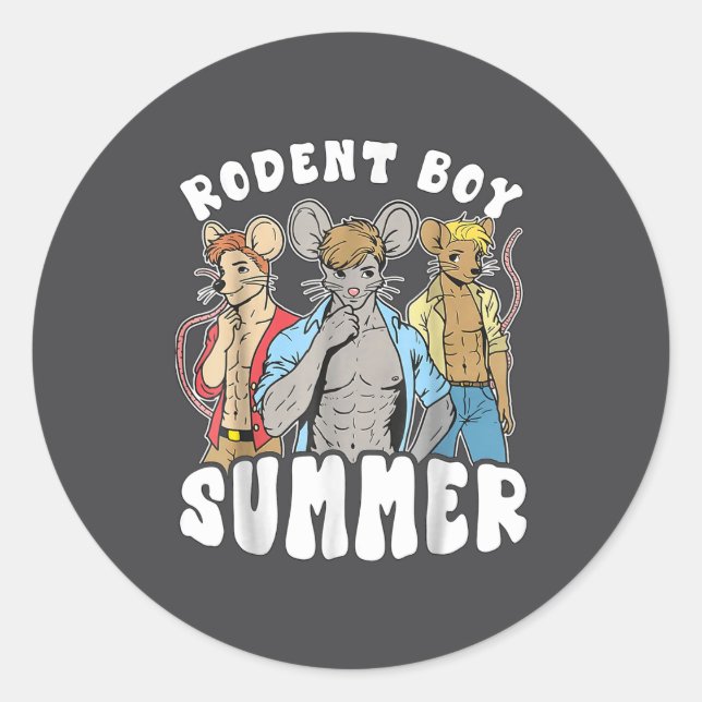 Funny Rat Lover Quote Rodent Boy Summer Cool Vacat Runder Aufkleber (Vorderseite)