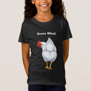 Funny Rate mal, was Hühnchen Hintern Weiß hen T-Shirt