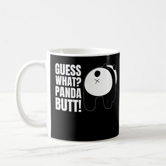 Funny Rate mal, was Panda Hintern! Novelty Kawaii  Kaffeetasse (Links)