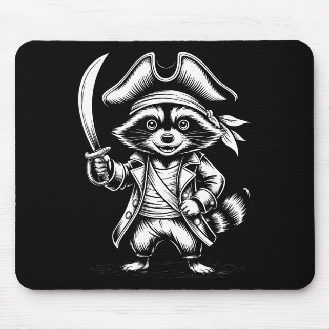 Funny Rate Raccoon  Mousepad (Vorne)