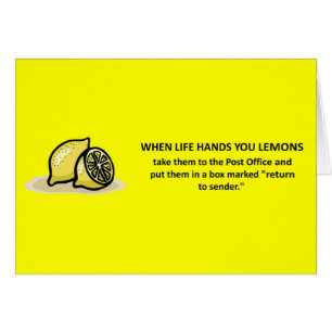 Funny Ratschlag, wenn das Leben dir Lemons Parodie