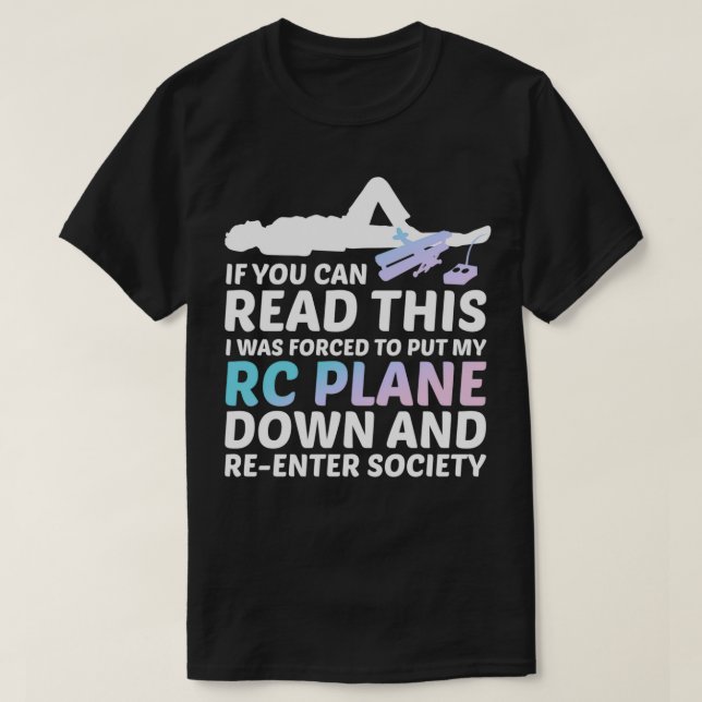 Funny RC Flugzeug  T-Shirt (Design vorne)