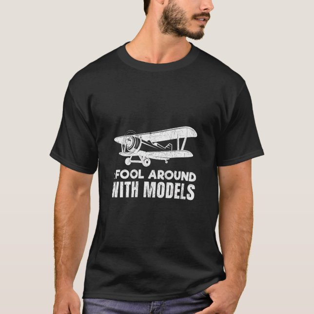 Funny Rc Model Airplane Prop Flugzeug Pilot Gesche T-Shirt (Vorderseite)