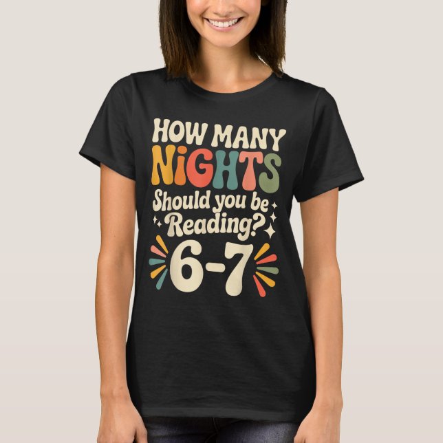 Funny Reading 6 7 Six Seven Meme Englieacher Book  T-Shirt (Vorderseite)