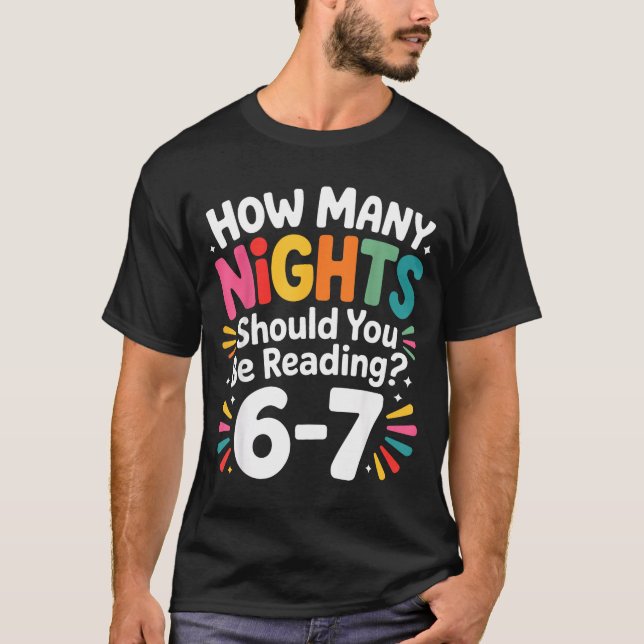 Funny Reading 6 7 Six Seven Meme Englieacher Book  T-Shirt (Vorderseite)