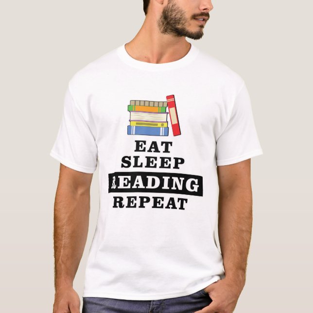 Funny Reading Design T-Shirt (Vorderseite)