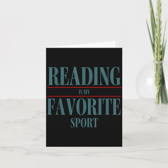 Funny Reading Is My Favorite Srt Book Lover Quote  Karte (Vorderseite)