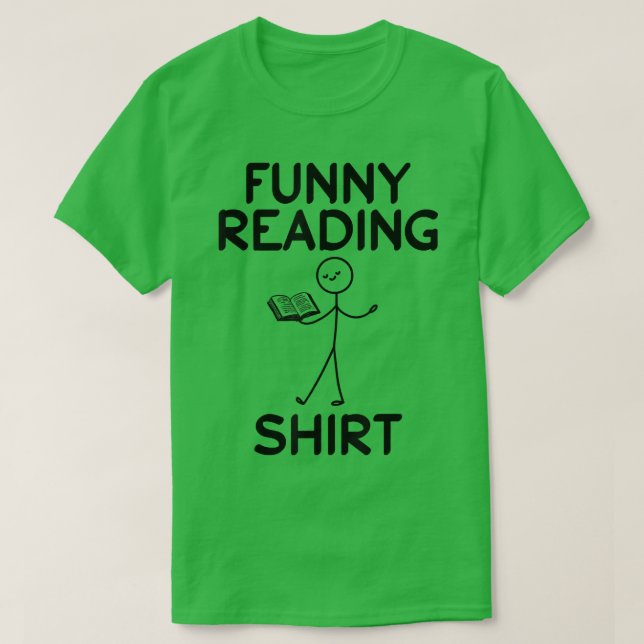 Funny Reading Shirt Book Reading Strichmännchen Bo (Design vorne)