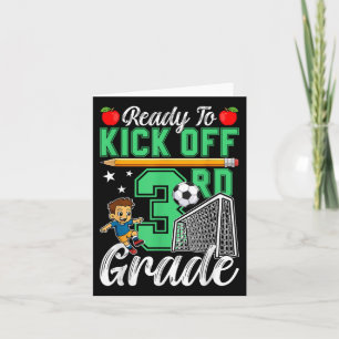 Funny ready to kick off 3rd Grade Soccer wieder au Karte