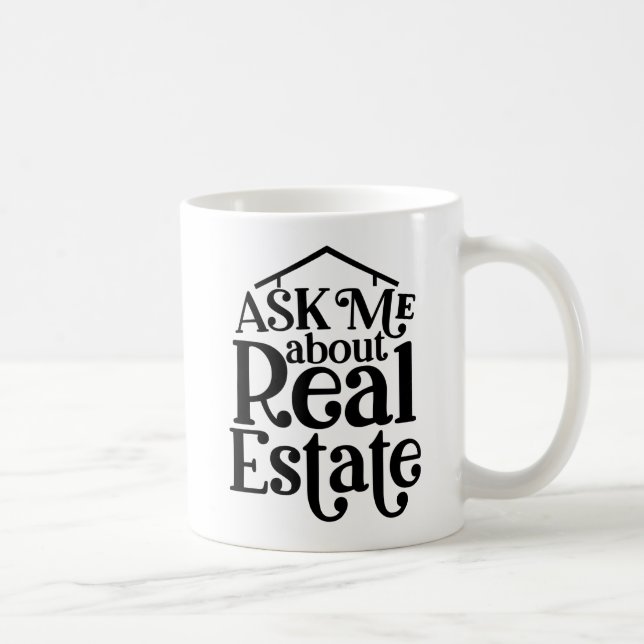 Funny Real Anwesen Agent Geschenk House Broker Rea Kaffeetasse (Rechts)