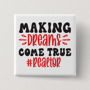 Funny Real Anwesen Agent Geschenk Zuhause Broker R Button