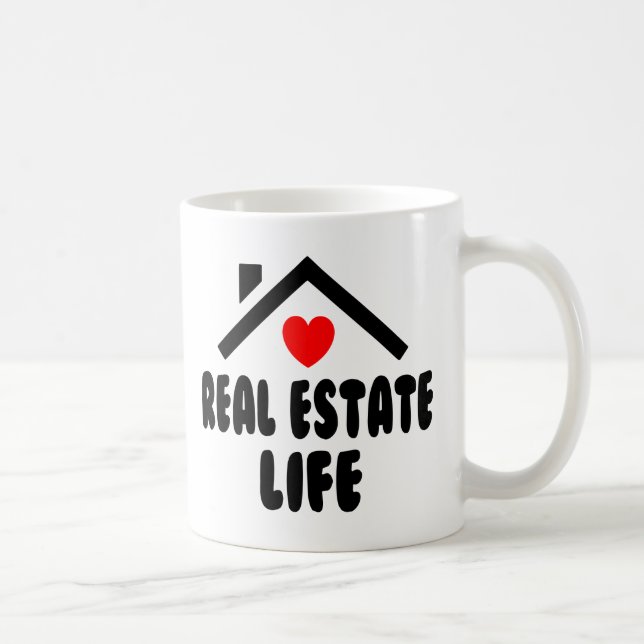 Funny Real Anwesen Agent House Broker Realtor Gesc Kaffeetasse (Rechts)