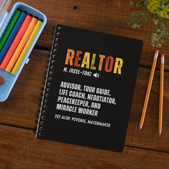 Funny Real Anwesen Broker Realtor Notizblock (funny real estate agent realtor spiral notebook)