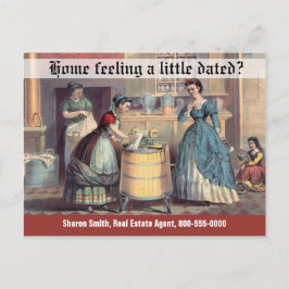Funny Real Anwesen Marketing Vintag Frauen Postkarte