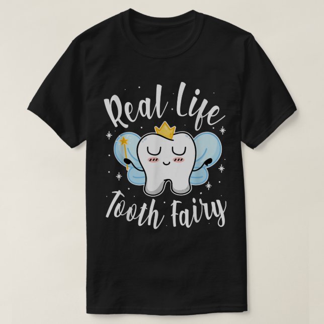 Funny Real Life Fairy Dental Hygienic Design T-Shirt (Design vorne)