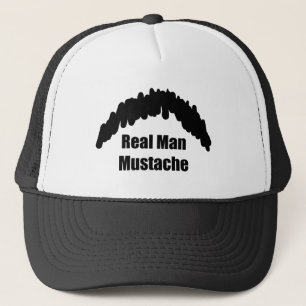 Funny Real Men Cookie Duster Mustache Truckerkappe