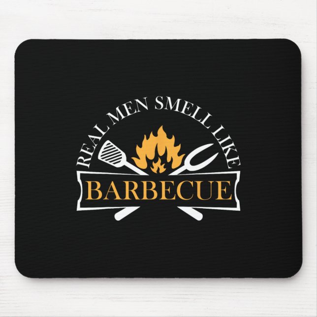 Funny Real Men riechen wie Barbecue Grillen Grilli Mousepad (Vorne)