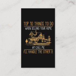Funny Realtors House Verkäufer Real Anwesen Agent Visitenkarte