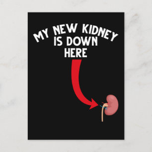 Funny Recipient Niere Transplantat Postkarte