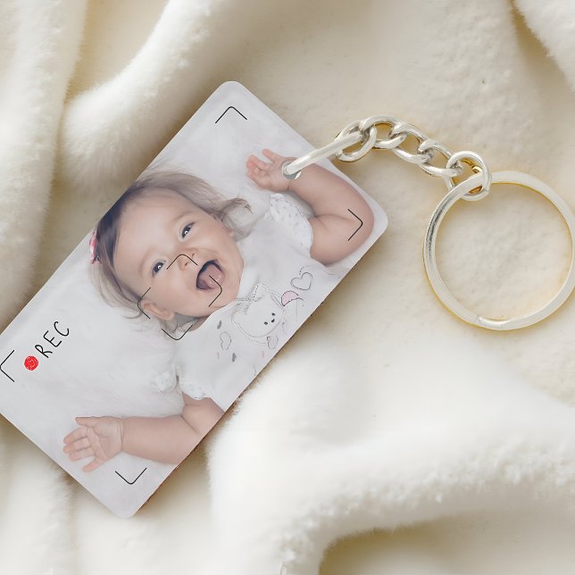 Funny Record Red Dot Custom Photo Schlüsselanhänger (Von Creator hochgeladen)