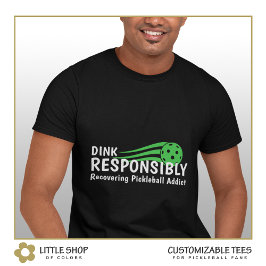 Funny Recovery Pickleball Addict Personalisiert T-Shirt