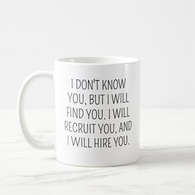 Funny Recruiter Gift, Recruiter Coffee Tasse, Recr Kaffeetasse (Links)