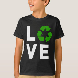 Funny Recycelnd Symbol Umwelt Planet I Liebe T-Shirt