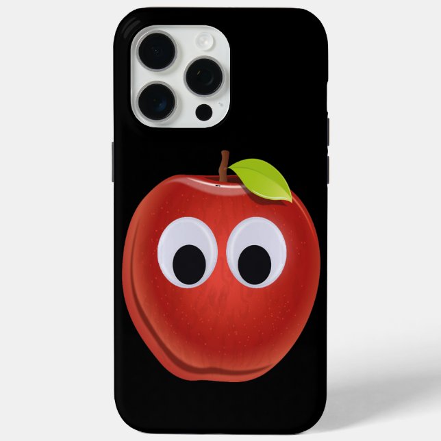 Funny Red Apple mit Googly Eyes Case-Mate iPhone Hülle (Rückseite)