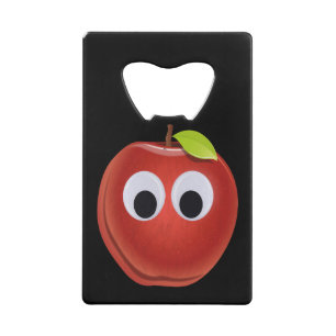 Funny Red Apple mit Googly Eyes Geldbeutel Flaschenöffner