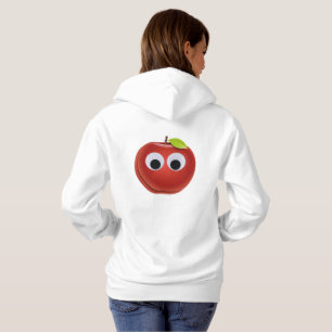 Funny Red Apple mit Googly Eyes Hoodie