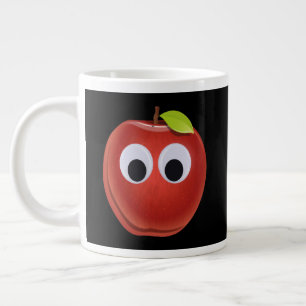 Funny Red Apple mit Googly Eyes Jumbo-Tasse