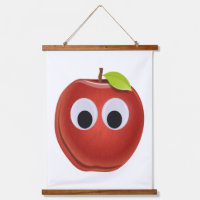 Funny Red Apple mit Googly Eyes