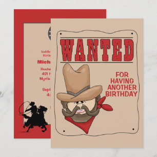 Funny Red Beige Gewollt Poster Birthday Einladung