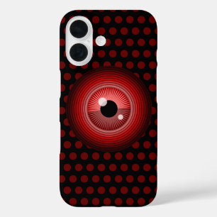 Funny Red Black Evil Devil Eye Magic Art iPhone 16 Hülle