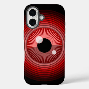 Funny Red Black Evil Devil Eye Magic Art iPhone 16 Hülle