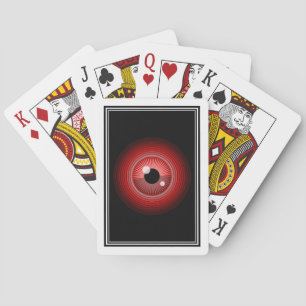 Funny Red Black Evil Devil Eye Magic Art Spielkarten