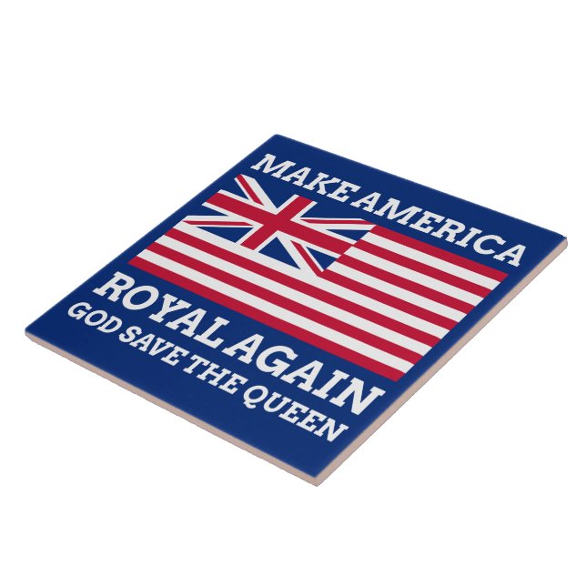 Funny Red Blue Make America Royal wieder Flagge Fliese (Seite)