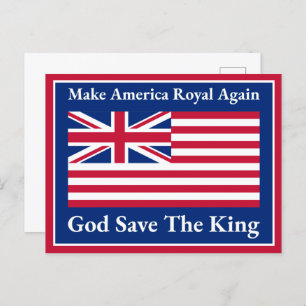 Funny Red Blue Make America Royal wieder Flagge Postkarte