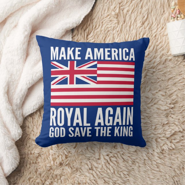 Funny Red Blue Make America Royal wieder Vector Ar Kissen (Decke)