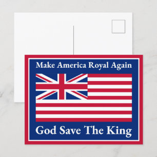 Funny Red Blue White machen America Royal wieder F Postkarte