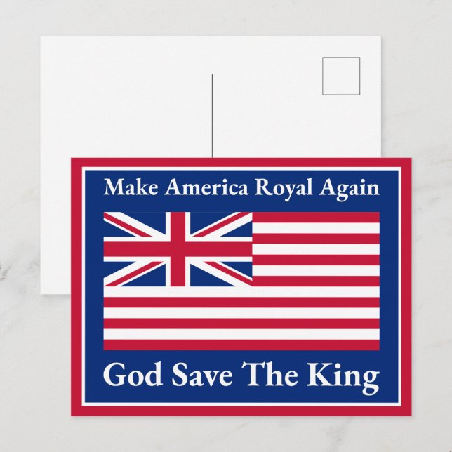 Funny Red Blue White machen America Royal wieder F Postkarte (Vorne/Hinten)