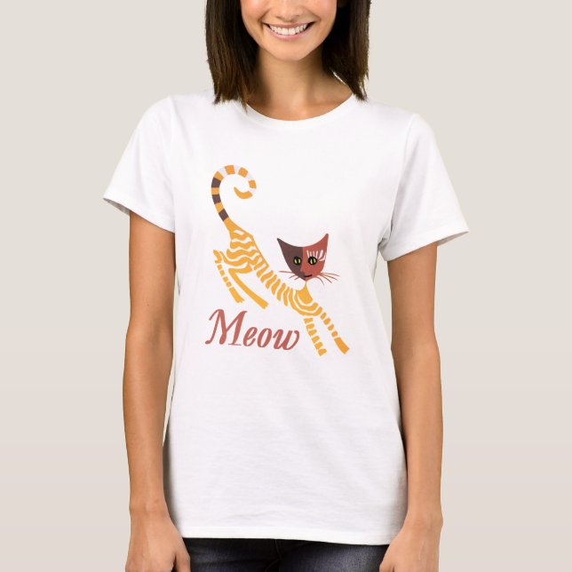 Funny Red Cat T-Shirt (Vorderseite)