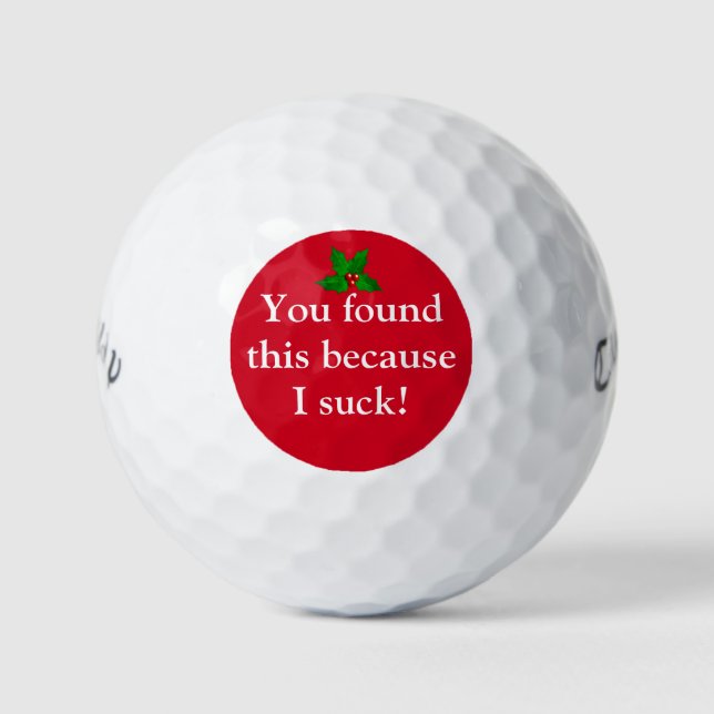 Funny Red Christmas Sind zum Kotzen ich Golfball (Vorderseite)