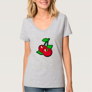Funny Red Green Black Cherries Frucht Pop Kunst, K T-Shirt