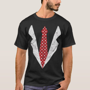 Funny Red Heart Krawatte mit Blazer Costume Gesche T-Shirt
