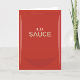 Funny Red Hot Sauce Packet Valentine's Day Card Karte