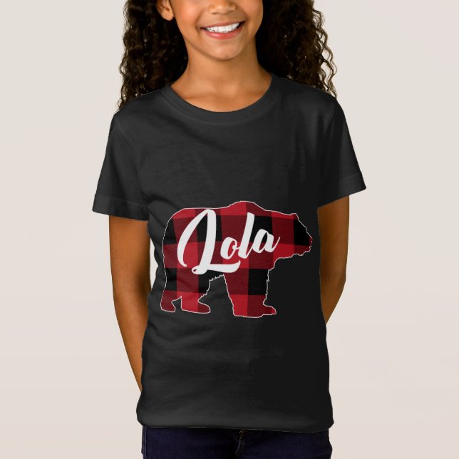 Funny Red Kariert Buffalo Bear Apparel, Filipino L T-Shirt (Vorderseite)